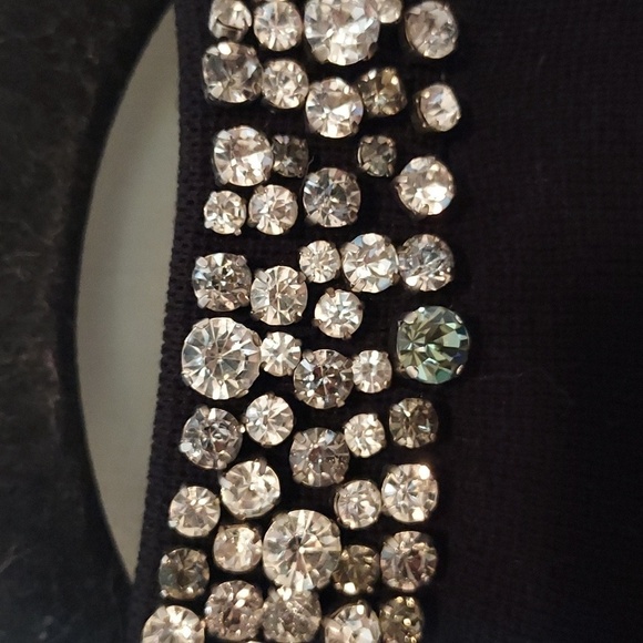Ann Taylor Rhinestone Neckline Cardigan in Black - Picture 16 of 16